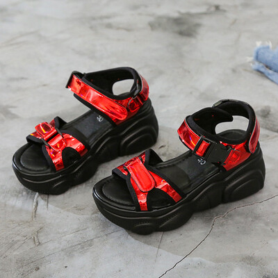 

Sports Sandals Women ins Tide Summer Fashion Thick Bottom Joker Increased Platform Shoes Rome Beach Shoes