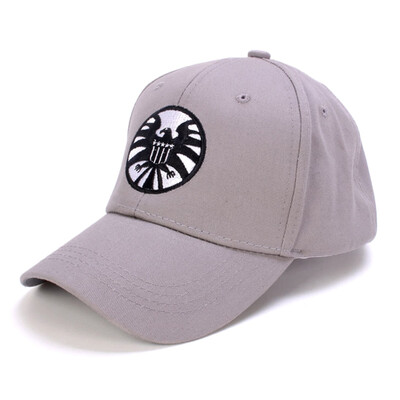 

Cosplay Hat Captain Marvel Shield Cap Gray red black Cotton Baseball Hat
