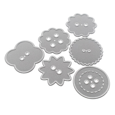 

6pcs Button Cutting Dies Stencil Metal Scrapbooking Card Decoration Craft