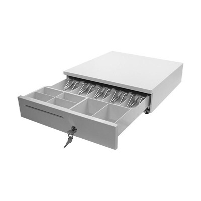 

POS Cash Register Drawers Cashbox Five-Grid Three-Gear RJ11 Interface Cash Drawer with Money Tray&Lock Movable Coin Tray Smart
