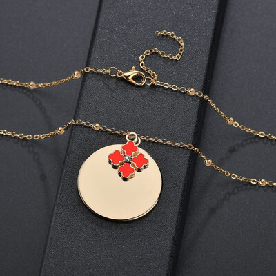 

Simple Ladies Round Pendant Necklace OL Style High Quality European And American Personality Charm Wedding Party Fashion Jewelry