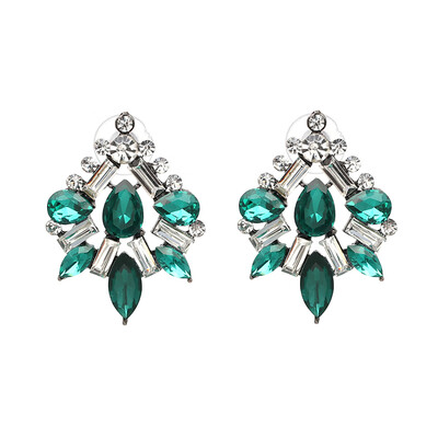 

2019 New Arrival Fashion Statement Gem Crystal Tree Shape Stud Earrings For Women Hot Jewelry 5 Colors Wholesale J50063
