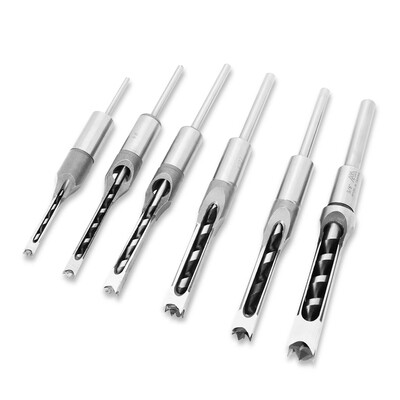 

6pcs Woodworking Square Hole Mortise Chisel Drill Bits