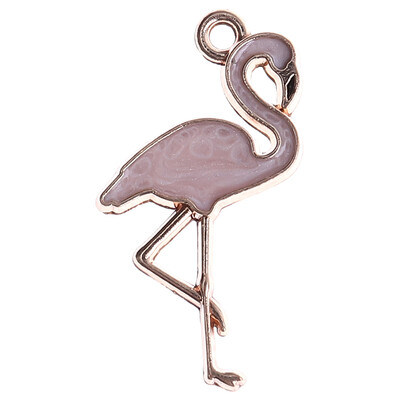 

Flamingo Charms And Pendants Jewelry Accessories DIY Manual Hair Material Mobile Phone Shell Stick Swan Alloy Fittings