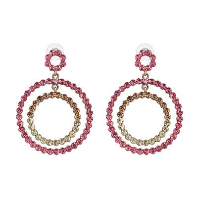 

AOTEMAN 2019 new arrival big water drop statement colorful rhinestones earrings wedding jewelry vintage ethnic crystal earrings