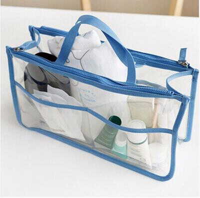 

Portable Transparent PVC Travel Storage Bag Small Handbag Waterproof Cosmetic Bags Cases Travel Toiletry Bag Organizer Pouch