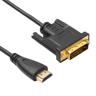 

HDMI to DVI-D 241 Pin Monitor Display Adapter Cable MaleMale Gold HD HDTV