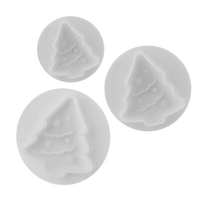 

3pcsset Christmas Tree Shape Spring Cutter DIY Cake Biscuit Baking Mold