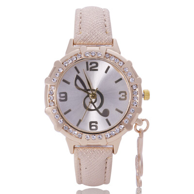 

Note Pendant Belt Watch Womens Digital Diamond Inlay