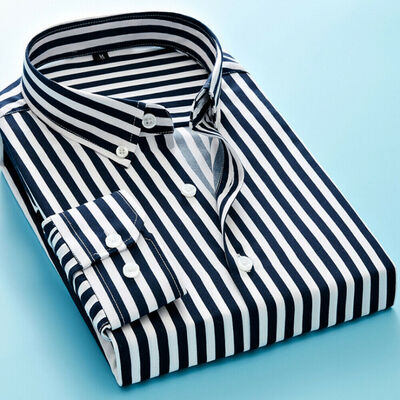 

SUNSIOM Fashion Mens Slim Fit Stripe Shirt Long Sleeve Cotton Dress Shirts Casual Tops