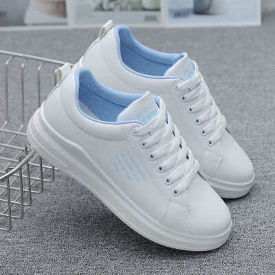 

2018 New Spring Womens Shoes Korean Spring&Autumn White Shoes Womens Thick Bottom Shoes White Joker Single Shoes