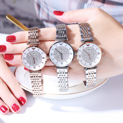 

Steel belt watch temperament female bracelet type atmospheric student Korean version of quartz female watch waterproof