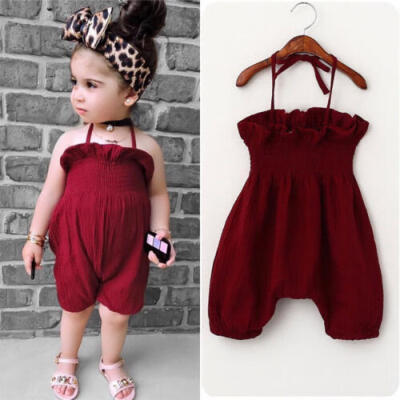 

US Stock Newborn Baby Girls Jumpsuit Romper Bodysuit Outfits Sunsuit Clothes wea