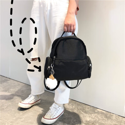 

Ancient feeling girl double shoulder bag female small bag Korean version 100 pure color small fresh student schoolbag Mori small b