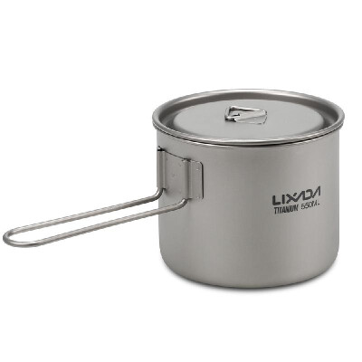 

Lixada 750ml Camping Titanium Pot Water Cup with Detachable Handle Outdoor Tableware Picnic Cookware