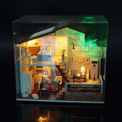 

Tailored 3D Wooden DIY Miniature House Furniture LED House Puzzle Decorate Creative Gifts