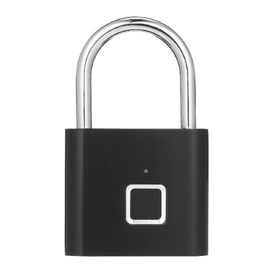 

Smart Fingerprint Padlock Lock USB Rechargeable IP65 Waterproof No App Lock indoor&outdoor for Lockers Bags Luggages Storage B