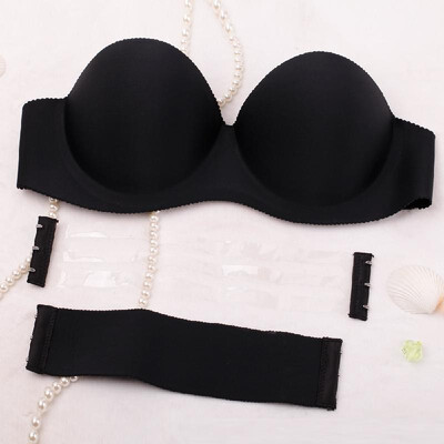 

New Fashion Women Seamless Bra Padded Push Up Underwire 12 Cup Strapless Bralette Underwear