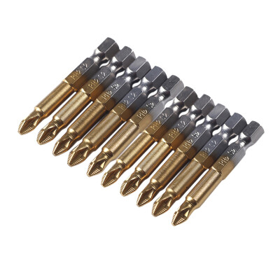

〖Follure〗10Pcs 14 Hex Shank Magnetic Non-slip PH2 Phillips Cross Head Screwdriver Bit