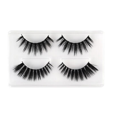 

2 Pairs 3D Soft Natural Thin Long Mink Handmade Grafting False Eyelashes