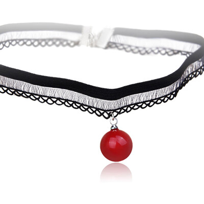 

Handmade Velvet Lace Vintage Choker Necklace For Women Collar Neck Jewelry Stretch Charm Gothic Punk Heart-Shaped Collar
