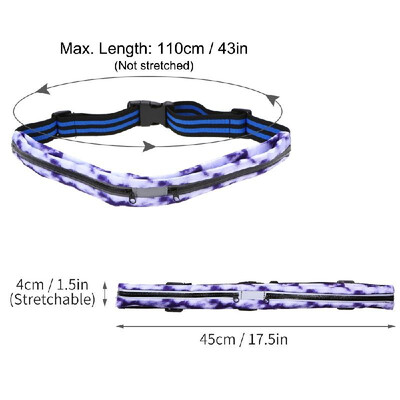

Waterproof Running Waist Pouch Anti-theft Safety Jogging Fanny Belt Cycling Cellphone Pack Bag Bum Bag