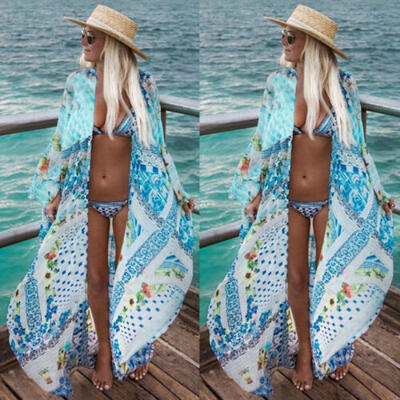 

Women Summer Chiffon Bikini Cover Up Swimwear Bathing Suit Beach Dress Long Maxi