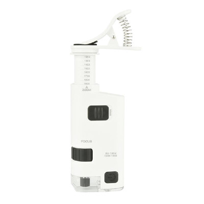 

120-190X LED Cell Phone Microscope Universal Clip-type Cellphone Microscope Magnifier with LED Lamp Magnifiers Loupe