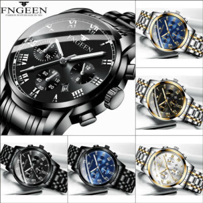 

Stainless Steel Luxury Men Fashion Military Army Analog Sport Quartz Wrist Watch