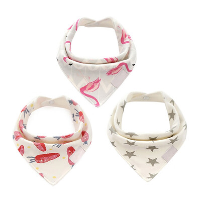 

Baby Girls Boys Baby Clothing Saliva Towel Cotton Cartoon Bibs Burp Cloths 3pcsSet Fit 0-3Y Baby Accessories