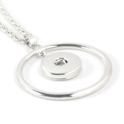 

New Mode Style Snap Button Sliver Color Jewelry Necklace For Women Birthday Fashionable Simple Gift