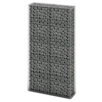 

Gabion Basket Steel 335"x118"x787" Silver