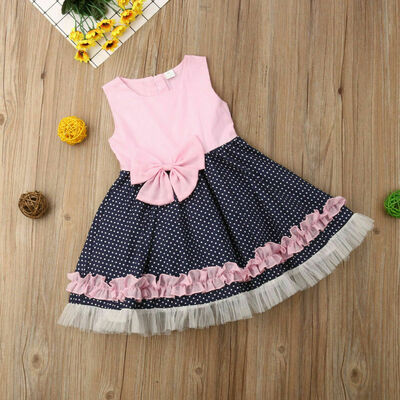 

Princess Wedding Party Prom Birthday Dress Skirt Long Dresses for Baby Girl