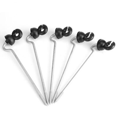

Greensen 50Pcs Black Field Guardian Wood Post Screw-In Fencing Ring Insulator