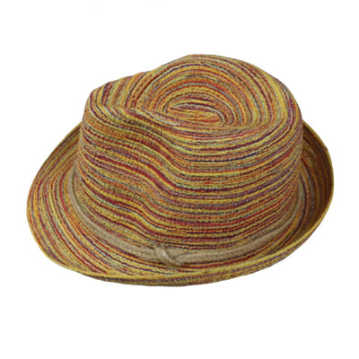 

Summer Fashion Mens And Womens Beach Straw Hat Colorful Hemp Straw Hat