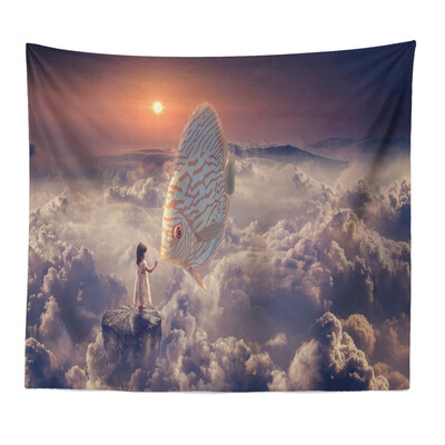 

Toponeto Home decor Tapestry With 3D painting flower Wall Art Hippie Wall Hanging Bohemia