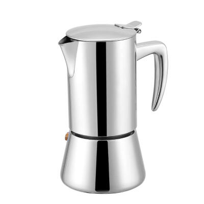 

Coffee Pot Stainless Steel Coffee Pot200ml Stainless Steel Moka Pot Espresso Coffee Maker for Gas & Electric Stovetop