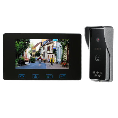 

Wired Video Doorbell Phone 7" Video Intercom Monitor Doorphone System HD Camera Kits Support Unlock Monitoring Dual-Way Intercom W