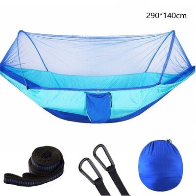 

Outdoor Mosquito Net Parachute Hammock Portable Camping Hanging Sleeping Bed High Strength Sleeping Swing 290x140cm