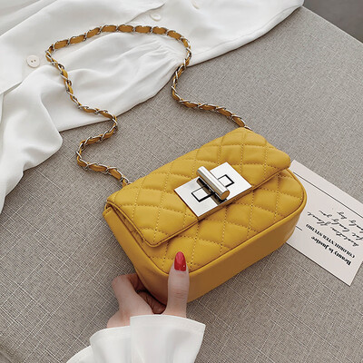 

Small fragrance rhombic chain summer new bag handbag 2019 new wild fashion single shoulder slung small square bag