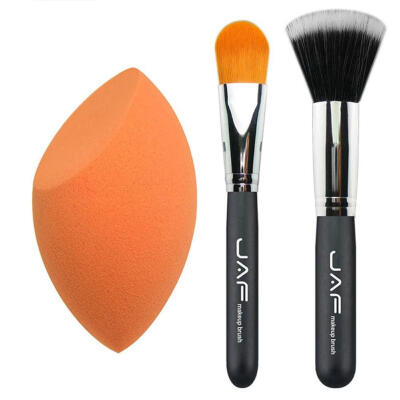 

3pcsSet Makeup Brush Puff Wood Handle Powder Foundation Eye Cosmetic Pens