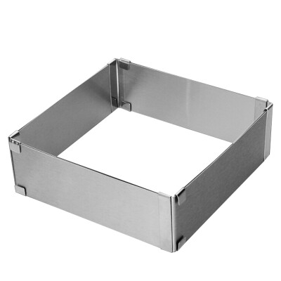 

Baking Tools Adjustable Cake Mousse Ring 3D Square Stainless Steel Cake Decorating Cake Mold