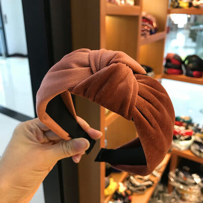 

Women Headband Twist Hairband Bow Knot Cross Tie Velvet Headwrap Hair Band