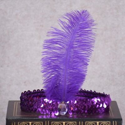 

Multicolor Optional Fashion Flapper Feather Headdress Sequins Headband For Party Wedding