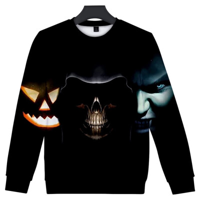 

Toponeto Women O-Neck Halloween Horror Print Party Long Sleeve Casual Sweatshirt Tops