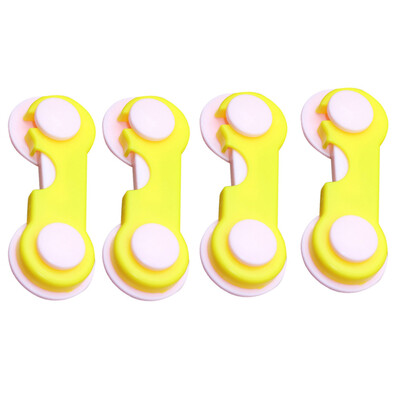

〖Follure〗4Pcs Child Security Kids Box Drawer Cupboard Wardrobe Door Fridge Safety Lock BU