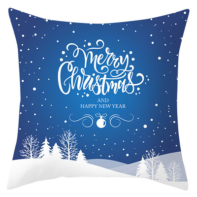 

Siaonvr Christmas Series Home Decor Polyester Peach Skin Pillow Case 18x18in