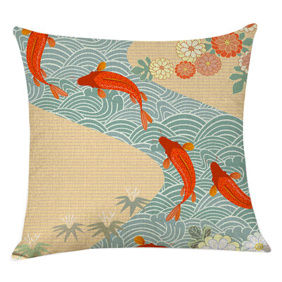 

〖Follure〗100 NEW 2019 Fish Series 45x45cm Linen Pillow Pillowcase Home Decorative