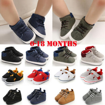 

0-18M Baby Shoes Boy Girl Newborn Soft Soles Leather Crib Soft Sole Shoe Sneaker