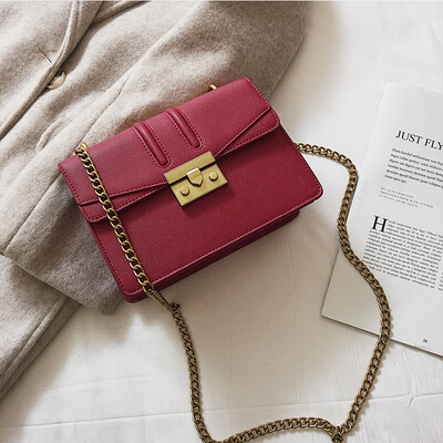 

Advanced sense bag foreign air female bag 2019 new wave Korean version of the wild simple fashion chic chain Messenger bag